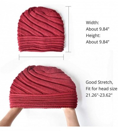 Skullies & Beanies Knit Slouchy Beanie Hats for Women Oversized Warm Winter Hats Baggy Ski Cap - Camel - CU18WXN7OXQ $9.91