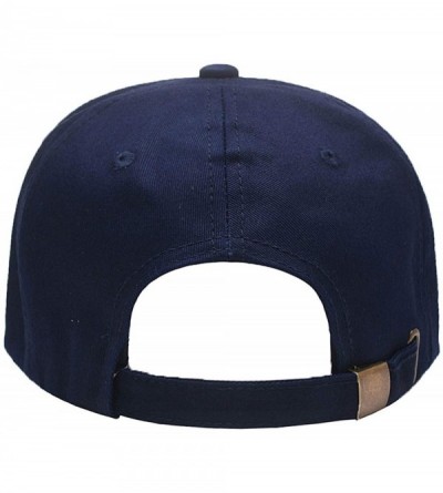 Baseball Caps Custom Baseball Hat-Snapback.Design Your Own Adjustable Metal Strap Dad Cap Visors - Navy Blue - C618KQGEG5K $9.35
