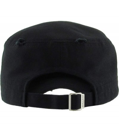 Baseball Caps Vintage Distressed Cadet Army Cap Basic Everyday Military Style Hat - (Vintage Distressed) Black - CZ18D4TD9MZ ...
