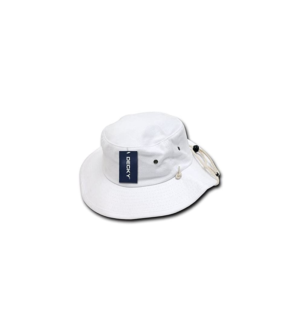 Sun Hats Aussie Plain Hat - White - CT113MDZFZJ $16.42