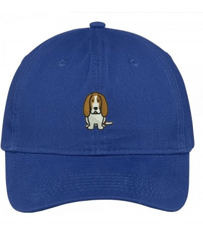 Baseball Caps Basset Hound Dog Breed Embroidered Soft Cotton Low Profile Dad Hat Baseball Cap - Royal - C0183RESRSI $16.50