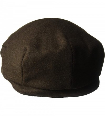 Newsboy Caps Men's Wool Melton Blend Ivy Hat with Satin Lining - Brown - CB117BDBE8X $27.00