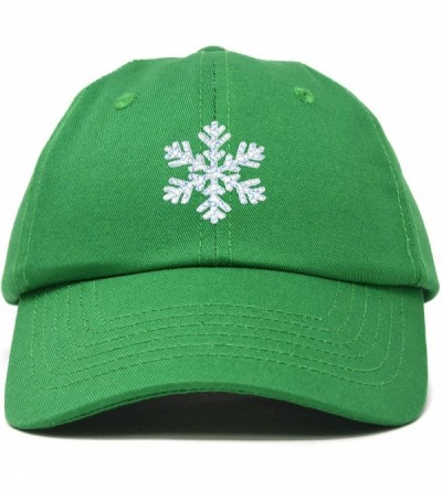 Baseball Caps ICY Snowflake Hat Womens Baseball Cap - Kelly Green - CD18ZQ5555U $31.74