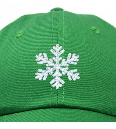 Baseball Caps ICY Snowflake Hat Womens Baseball Cap - Kelly Green - CD18ZQ5555U $13.71