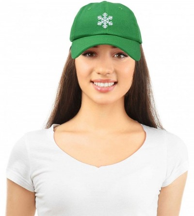 Baseball Caps ICY Snowflake Hat Womens Baseball Cap - Kelly Green - CD18ZQ5555U $13.71