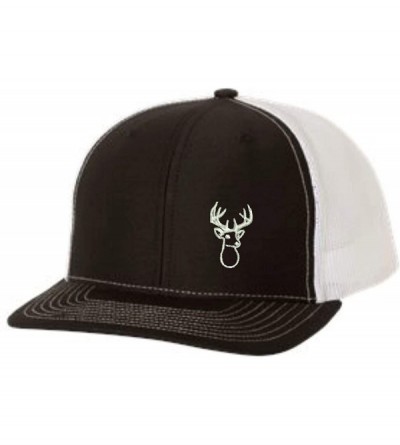 Baseball Caps Trucker Hat - Deer Hunting - Adjustable Snapback Men Women - Black/White - CL18IKEKEMK $47.03
