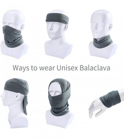 Balaclavas Summer Bandana Face Mask - Sun Protection Neck Gaiter - Fishing face scarf - Gray - C218GM3GXLR $7.38