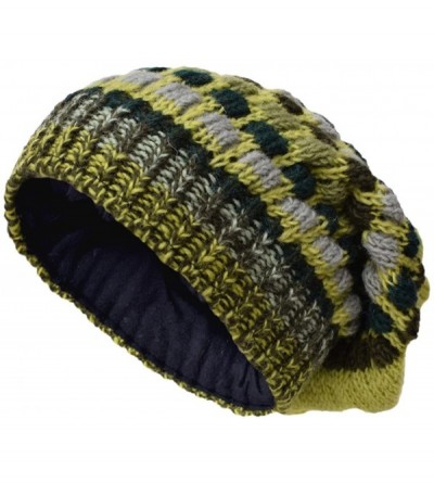 Skullies & Beanies Woolen Knitted Fleece Lined Multicoloured Beanie Hats - R - C612NTK1EEJ $33.46