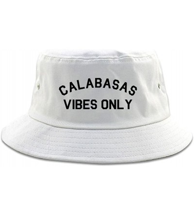 Bucket Hats Calabasas Vibes Only California Bucket Hat - White - CJ187ZR7R4U $45.92