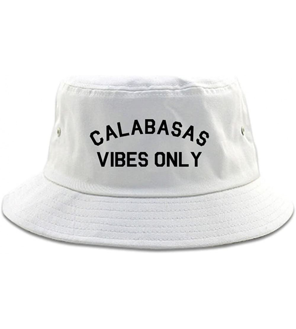 Bucket Hats Calabasas Vibes Only California Bucket Hat - White - CJ187ZR7R4U $20.82