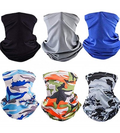 Balaclavas 6 Pieces Summer Face Cover UV Protection Neck Gaiter Scarf Sunscreen Breathable Bandana for Sports - Color Set 2 -...