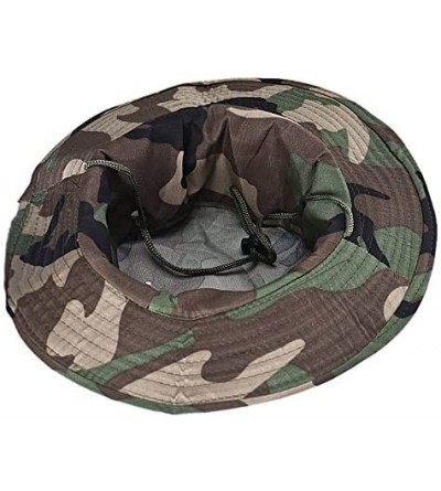 Cowboy Hats Fishing Sun Boonie Hat Waterproof Summer UV Protection Safari Cap Outdoor Hunting Hat - Green - C318TLXEQIY $7.56