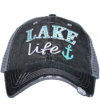 Baseball Caps Lake Life Baseball Cap - Trucker Hat for Women - Stylish Cute Sun Hat - Mint - CB12NV340K1 $56.24