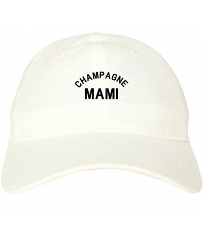 Baseball Caps Champagne Mami Womens Dad Hat Baseball Cap - White - CT12B5RRH45 $20.64