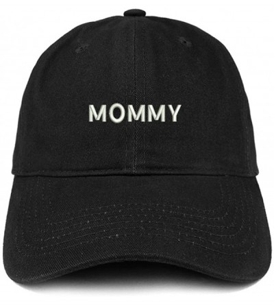 Baseball Caps Mommy Embroidered Soft Crown 100% Brushed Cotton Cap - Black - CT17Z2Y757Y $15.63