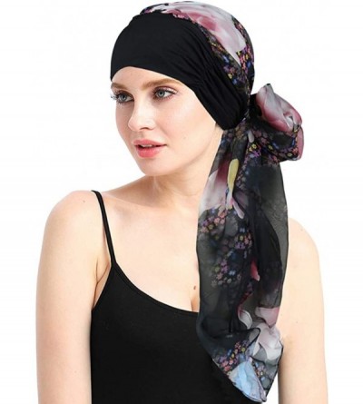 Skullies & Beanies Chemo Headwear Headwrap Scarf Cancer Caps Gifts for Hair Loss Women - Rainbow Star - CX18ELIX55N $30.94
