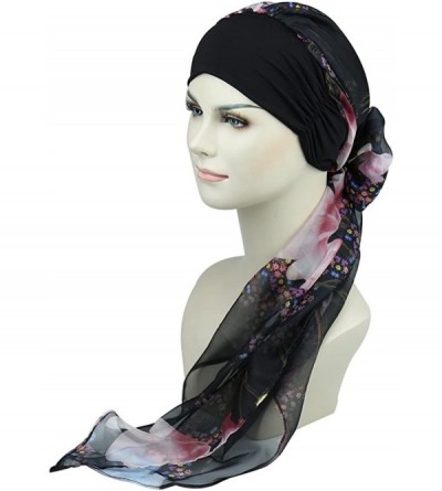 Skullies & Beanies Chemo Headwear Headwrap Scarf Cancer Caps Gifts for Hair Loss Women - Rainbow Star - CX18ELIX55N $13.80