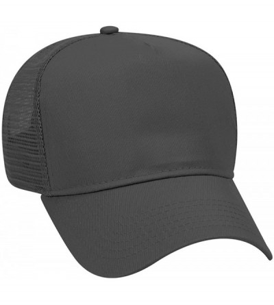Baseball Caps Cotton Blend Twill 5 Panel Pro Style Mesh Back Trucker Hat - Black - C6180D3S2DX $8.65
