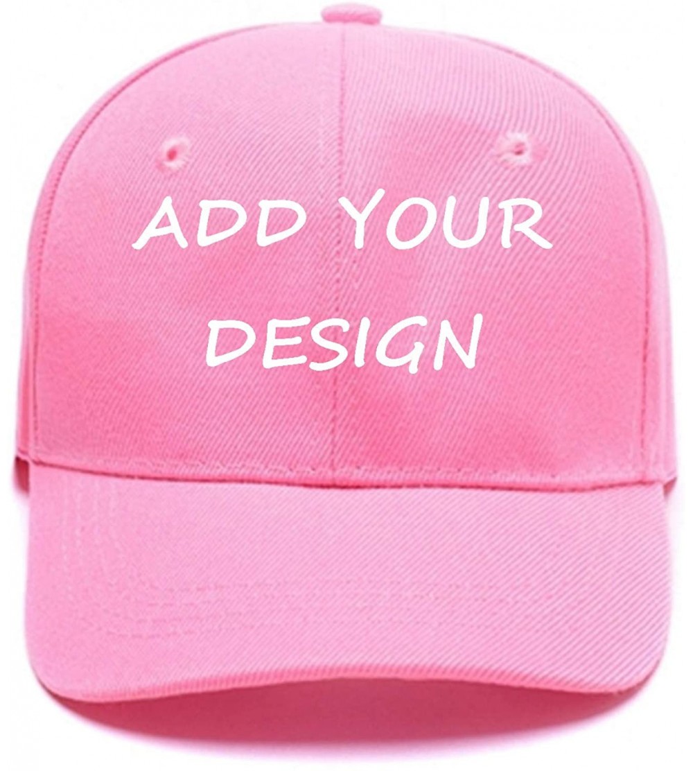 Baseball Caps Custom Baseball Cap for Unique Gifts-Personalized Unisex Street Style Plain Hat with Snapback Hats - Pink - CK1...