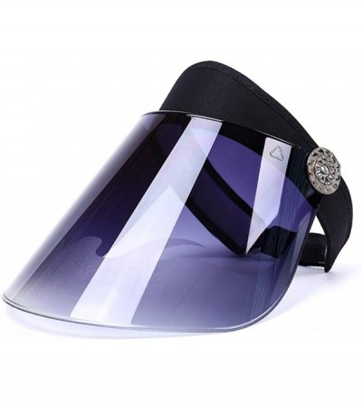 Visors Plastic UV-Shield Hat Sun-Visor Running Visor Outdoor - Black - CJ18TS5S34C $49.43