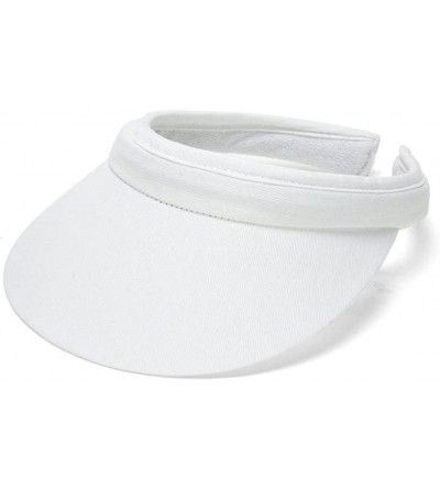 Visors Sports Cotton Twill Visor - White - CL11L2P6OV3 $20.17