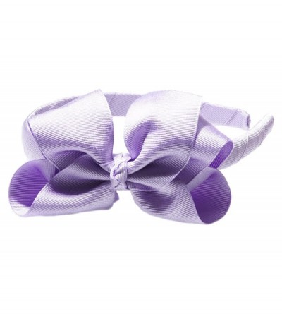 Headbands Girls"Lila" Grosgrain Bow Headband O/S Lavender - Lavender - CG11RIGBVB3 $20.08