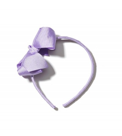 Headbands Girls"Lila" Grosgrain Bow Headband O/S Lavender - Lavender - CG11RIGBVB3 $11.36