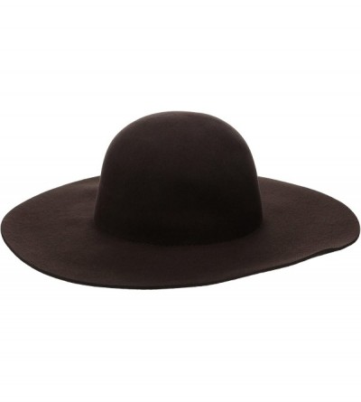 Sun Hats Women's Big Brim Wool Felt Floppy Hat - Chocolate - CU110IC97O7 $33.61