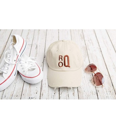 Baseball Caps Monogrammed Distressed Trucker Hats Baseball Caps for Women - Unique Holiday for Women - Stone - CP18KGIESG9 $2...
