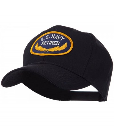 Baseball Caps Retired Embroidered Military Patch Cap - Navy - C411FITNUPH $15.97