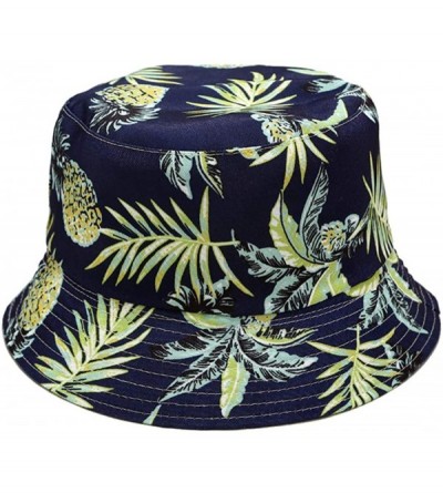Bucket Hats Unique Pineapple Pattern Bucket Hat Unisex Fruit Print Fisherman Cap Summer Packable Reversible Sun Hat - C1194G3...