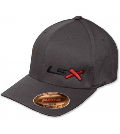 Baseball Caps LSX Hotrods&Musclecars Official Embroidered hat - Grey Hat (Black- Red- Black) - C918IY3IWEE $41.93