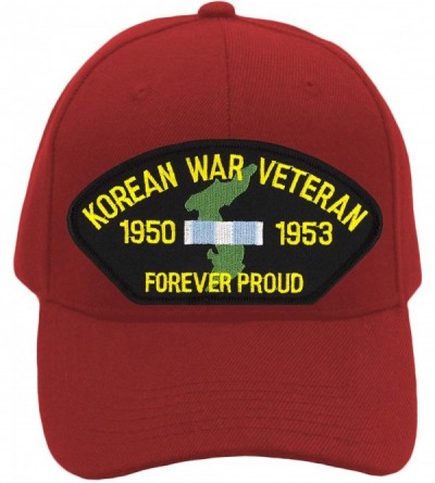 Baseball Caps Korean War Veteran - Forever Proud Hat/Ballcap Adjustable One Size Fits Most - Red - CT18OQX3MME $25.30