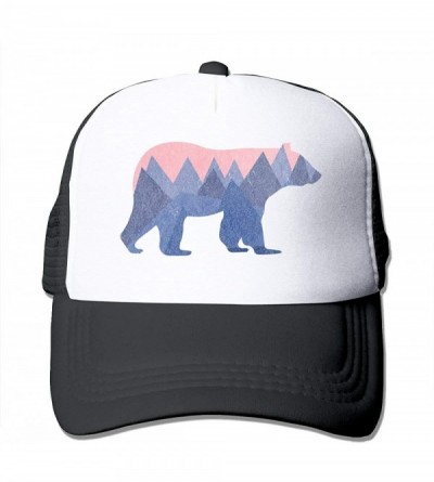 Baseball Caps Bear Mountain Mama Bear Adjustable Trucker Baseball Caps Mesh Hats Gift for Mom - Black - CZ18QRU5LSK $24.73