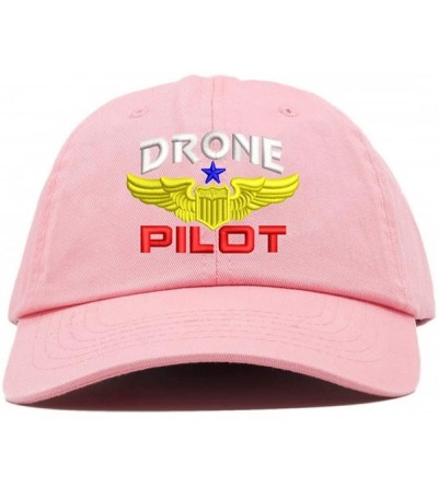 Baseball Caps Drone Pilot Aviation Wing Embroidered Soft Crown Dad Cap - Vc300_lightpink - CK18QGMDMS5 $30.27