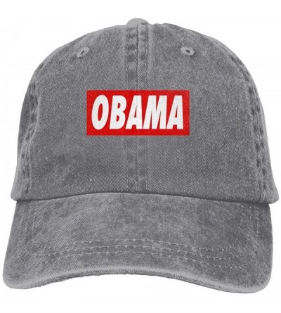 Baseball Caps I Miss Obama Denim Hat Adjustable Unisex Classic Baseball - Ash - C118DW0G6ZG $32.02