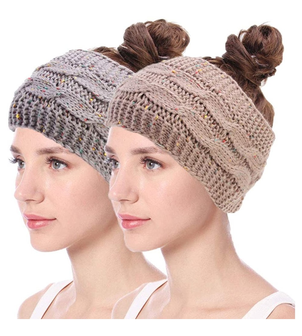 Cold Weather Headbands Winter Knitted Headband- Crochet Twist Hairband Turban Ear Warmer Head Wraps for Women Girls - 2pack-g...
