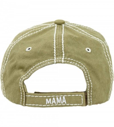 Baseball Caps Vintage Ball Caps for Women Mama Bear Dog Mom Washed Cap - Mama Bear- Khaki - CO18ZYG47LX $18.25