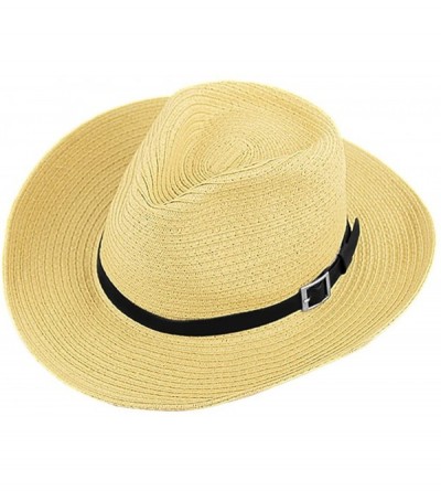 Cowboy Hats Foldable Classic Western Beach Sunshade - Beige - CV18DC6MYQ0 $13.07