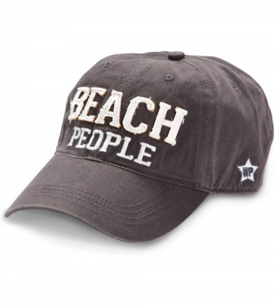 Baseball Caps Beach People Adjustable Strap Cap - Dark Gray - C4121MC0745 $30.13