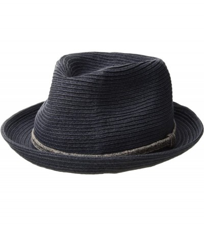 Fedoras Men's Shelley Fedora Bucket Hat - Navy - CC186C46X8L $81.82