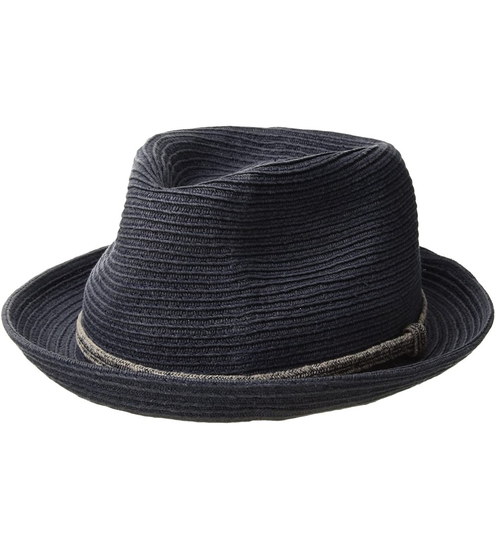 Fedoras Men's Shelley Fedora Bucket Hat - Navy - CC186C46X8L $45.67