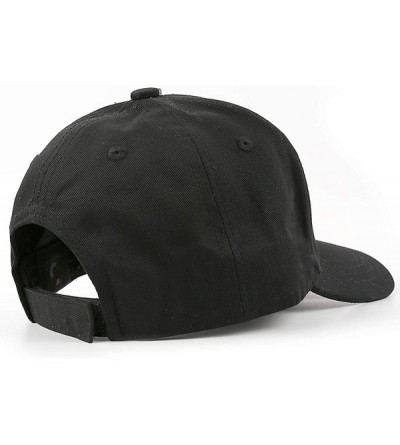 Baseball Caps Mens Womens White Stylish Adjustable Golf Hat - Black-2 - CG18R42TZXM $14.83