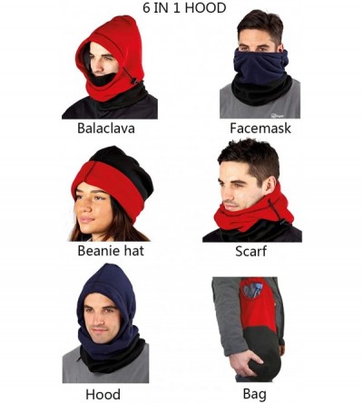 Balaclavas Balaclava Ski Face Mask for Cold Weather Outdoor Sports Windproof Fleece Hat for Men Women Kids - Blue - CA18IRK44...