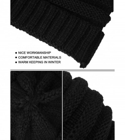 Skullies & Beanies Winter Knitted Beanie Earmuff Stretch - Color 1 - CS18YUCXX58 $9.39
