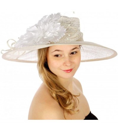 Bucket Hats Dress Derby hat Women- for Church Party Kentucky Bridal Wedding Cocktail- Wide Brim Flower Cloche Bucket - CQ17YE...