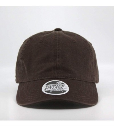Baseball Caps Classic Washed Cotton Twill Low Profile Adjustable Baseball Cap - Dark Brown - CK128GCV5DB $13.27