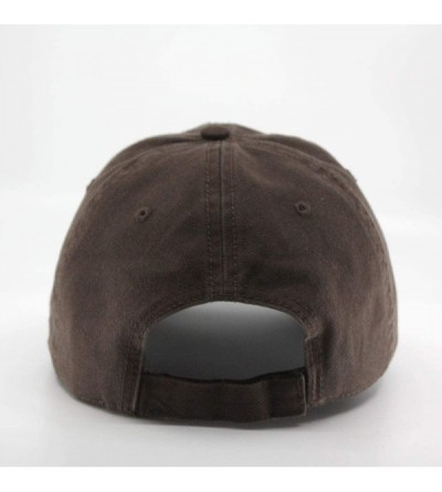 Baseball Caps Classic Washed Cotton Twill Low Profile Adjustable Baseball Cap - Dark Brown - CK128GCV5DB $13.27