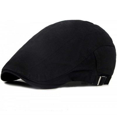 Newsboy Caps Men's Newsboy Gatsby Cabbie Hats Cotton Adjustable Driving Winter Sun Beret Cap - Beige - CT18AHRC7DL $9.66