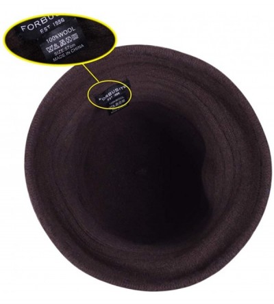 Bucket Hats Womens Bucket Hat for Winter 100% Wool Chemo Cap for Cancer Patient C021 - Coffee - CM18AQYEER5 $13.90